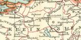 Historische karte zur orientalischen Frage historische Landkarte Lithographie ca. 1907