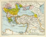 Historische karte zur orientalischen Frage historische Landkarte Lithographie ca. 1910