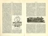 Lokomotive Tafel Buchdruck ca. 1907