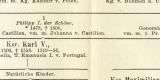 Habsburger Genealogie Tafel I.-II. Tafel Buchdruck ca. 1898