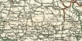 Die Schiffahrtsstrassen von Frankreich und den angrenzenden Gebieten historische Landkarte Lithographie ca. 1907