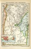Delagoabai und Umgebung historische Landkarte Lithographie ca. 1905