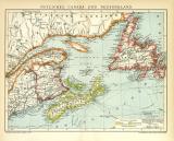 Östliches Canada und Neufundland historische...