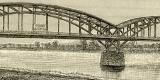 Brücken I. - II. historische Bildtafel Holzstich ca. 1904