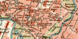 Braunschweig historischer Stadtplan Karte Lithographie ca. 1904