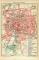 Braunschweig historischer Stadtplan Karte Lithographie ca. 1907