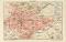 Aachen historischer Stadtplan Karte Lithographie ca. 1904
