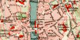 Zürich historischer Stadtplan Karte Lithographie ca....