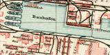 Wilhelmshaven historischer Stadtplan Karte Lithographie ca. 1905