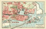 Wilhelmshaven historischer Stadtplan Karte Lithographie ca. 1910