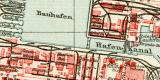 Wilhelmshaven historischer Stadtplan Karte Lithographie ca. 1911