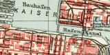Wilhelmshaven historischer Stadtplan Karte Lithographie ca. 1912