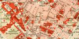 Wien Innere Stadt historischer Stadtplan Karte Lithographie ca. 1904
