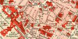 Wien Innere Stadt historischer Stadtplan Karte Lithographie ca. 1908