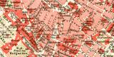 Wien Innere Stadt historischer Stadtplan Karte Lithographie ca. 1909