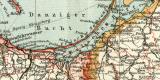 Ost- und Westpreussen historische Landkarte Lithographie ca. 1905