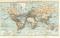 Übersichtskarte des Weltverkehrs historische Landkarte Lithographie ca. 1903