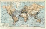 Übersichtskarte des Weltverkehrs historische...