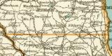 Vereinigte Staaten von Amerika V. Wisconsin und Illinois historische Landkarte Lithographie ca. 1905
