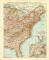 Vereinigte Staaten von Amerika III. Östlicher Teil historische Landkarte Lithographie ca. 1909