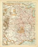 Vereinigte Staaten von Amerika II. Mittlerer Teil historische Landkarte Lithographie ca. 1905