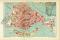 Venedig historischer Stadtplan Karte Lithographie ca. 1905