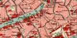 Venedig historischer Stadtplan Karte Lithographie ca. 1907