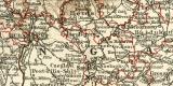 Ungarn und Galizien historische Landkarte Lithographie...