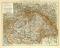 Ungarn und Galizien historische Landkarte Lithographie ca. 1909