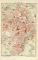 Turin historischer Stadtplan Karte Lithographie ca. 1899