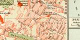 Triest Fiume und Pola historischer Stadtplan Karte Lithographie ca. 1903