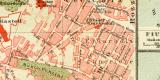 Triest Fiume und Pola historischer Stadtplan Karte Lithographie ca. 1904