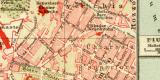 Triest Fiume und Pola historischer Stadtplan Karte Lithographie ca. 1907