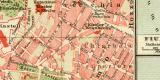 Triest Fiume und Pola historischer Stadtplan Karte Lithographie ca. 1911