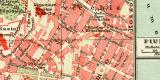 Triest Fiume und Pola historischer Stadtplan Karte Lithographie ca. 1912