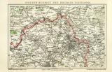 Industriegebiet Roubaix Tourcoing historische Landkarte Lithographie ca. 1905