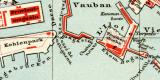 Toulon historischer Stadtplan Karte Lithographie ca. 1905