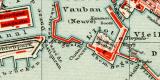Toulon historischer Stadtplan Karte Lithographie ca. 1910