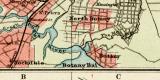 Sydney und Umgebung historischer Stadtplan Karte Lithographie ca. 1904