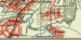 Sydney und Umgebung historischer Stadtplan Karte...