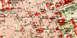 Stuttgart historischer Stadtplan Karte Lithographie ca. 1907