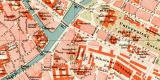 Strassburg im Elsass historischer Stadtplan Karte Lithographie ca. 1903