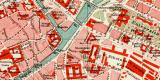 Strassburg im Elsass historischer Stadtplan Karte Lithographie ca. 1905