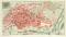 Strassburg im Elsass historischer Stadtplan Karte Lithographie ca. 1905