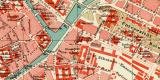 Strassburg im Elsass historischer Stadtplan Karte Lithographie ca. 1910
