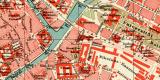 Strassburg im Elsass historischer Stadtplan Karte Lithographie ca. 1912
