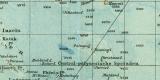 Stiller Ocean historische Landkarte Lithographie ca. 1912