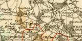 Industriegebiet von Süd - Stafford historische Landkarte Lithographie ca. 1903