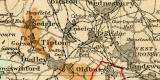Industriegebiet von Süd - Stafford historische Landkarte Lithographie ca. 1907