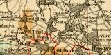 Industriegebiet von Süd - Stafford historische Landkarte Lithographie ca. 1909